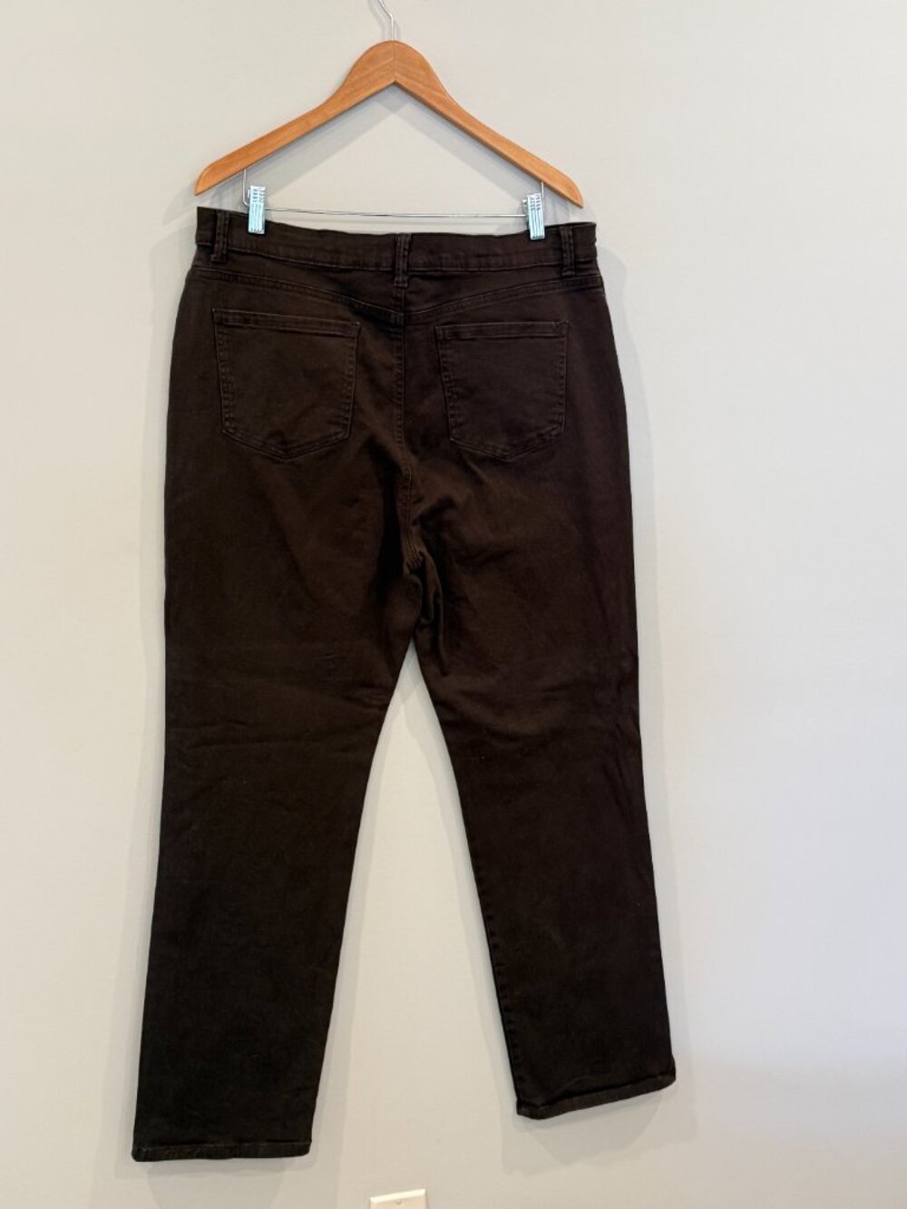 Dark Brown Denim Jeans Gloria Vanderbilt Amanda Size 18 - Picture 5 of 8